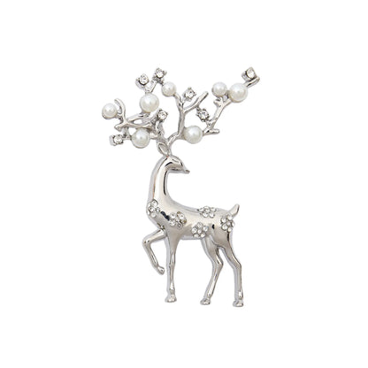 Green Rhinestone Christmas Tree Brooches Pins For Women Man Unisex Crystal Jewelry Gifts Clothes Accessories