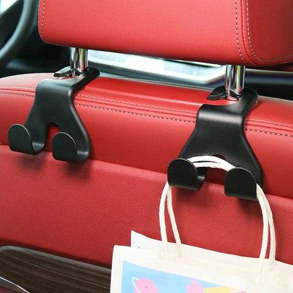 2pcs Car Seat Back Hook Multi Functional Rear Headrest Car Phone Holder Hook Automotive Accessories