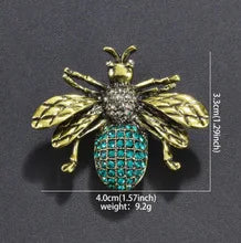 Luxury Crystal Bee Brooch Vintage Rhinestone Insect Pin Fashion Elegant Badges For Women Exquisite Jewelry Gift