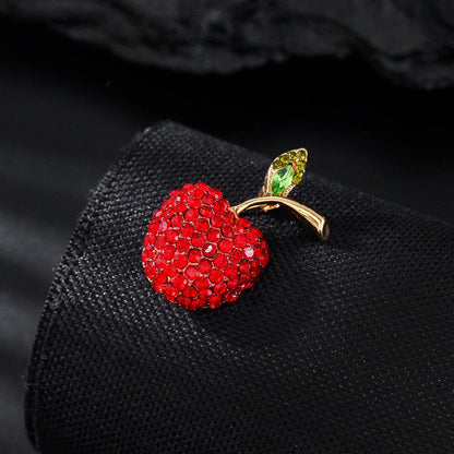 Elegant and Beautiful Watermelon Apple Durian Mulberry Fruit Design Brooch Pin for Men and Women Clothing Accessories