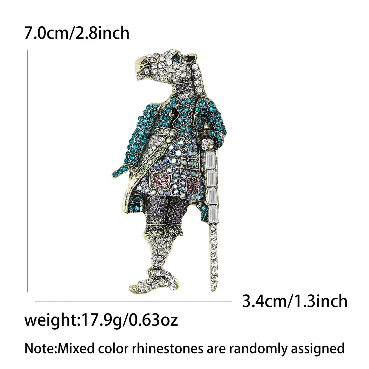 Beaut&Berry Luxury Rhinestone Horse Brooches for Women Unisex Knight Pins Friends Party Gifts Banquet Jewellery Accessories