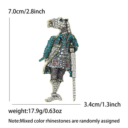 Beaut&Berry Luxury Rhinestone Horse Brooches for Women Unisex Knight Pins Friends Party Gifts Banquet Jewellery Accessories