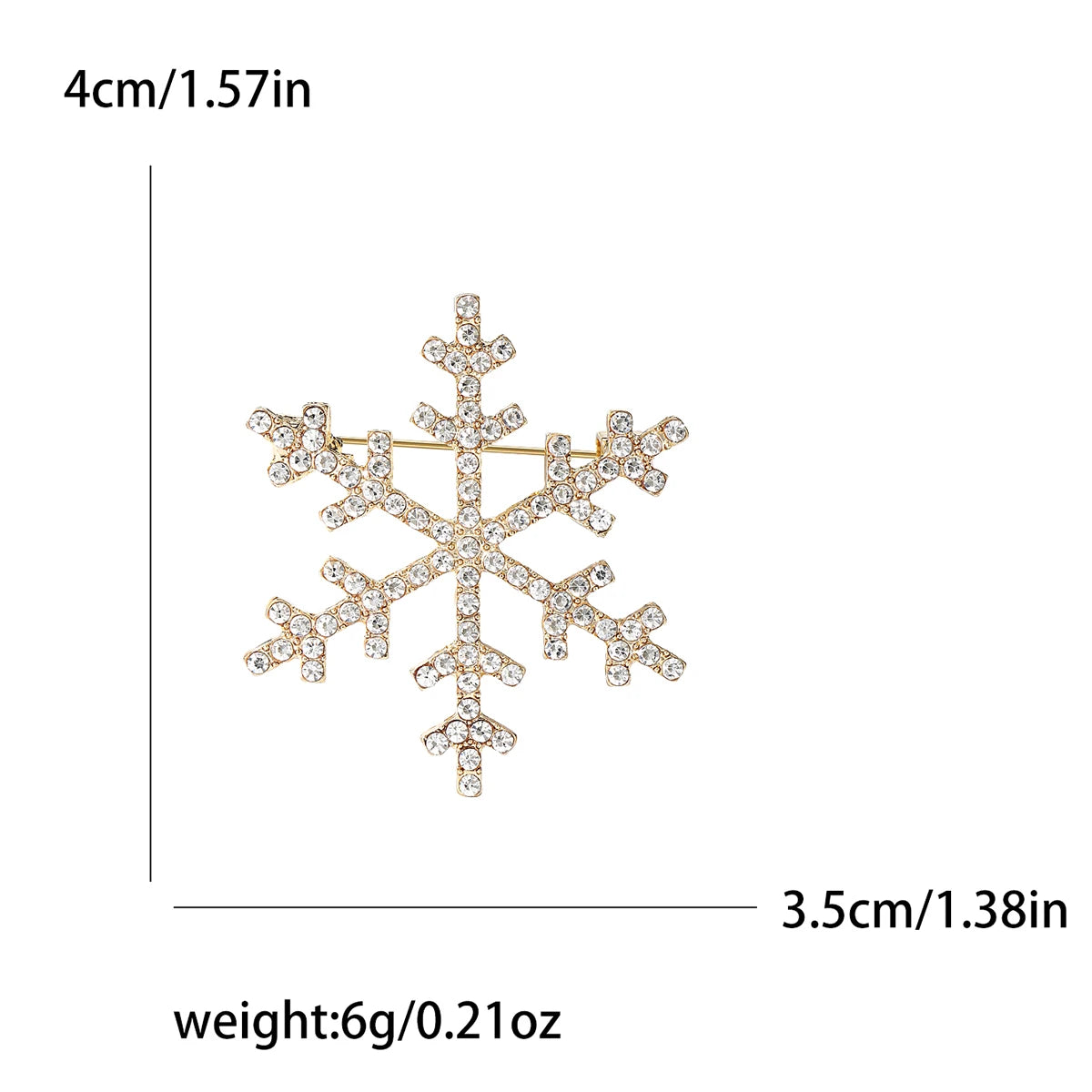 Christmas Rhinestone Snowflake Brooches for Women Unisex Pearl Flower Pins Office Party Friend Gifts Jewelry Accessories