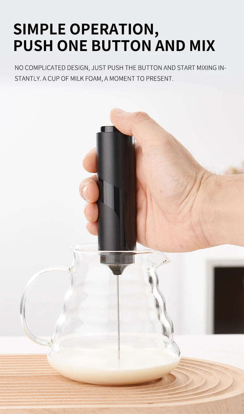 Kitchen Powerful Stirrer Milk Frother Handheld Foam Maker for Lattes,Whisk Drink Mixer for Coffee Electric Egg Beater
