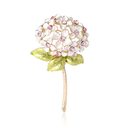 Beaut&Berry Luxury Enamel Flower Brooches for Women Unisex Plant Pins Multi-color Available Casual Party Accessories Gifts