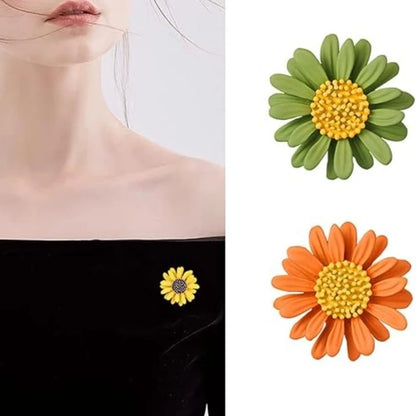 Multicolor Cute Daisy Flower Brooch Plant Sunflower Set Lapel Pin Enamel Pin Coat Collar Brooch Ladies Girls Men's Jewelry Gift