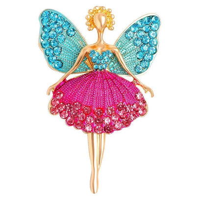 Fashionable and cute angel brooch with full diamond alloy clip