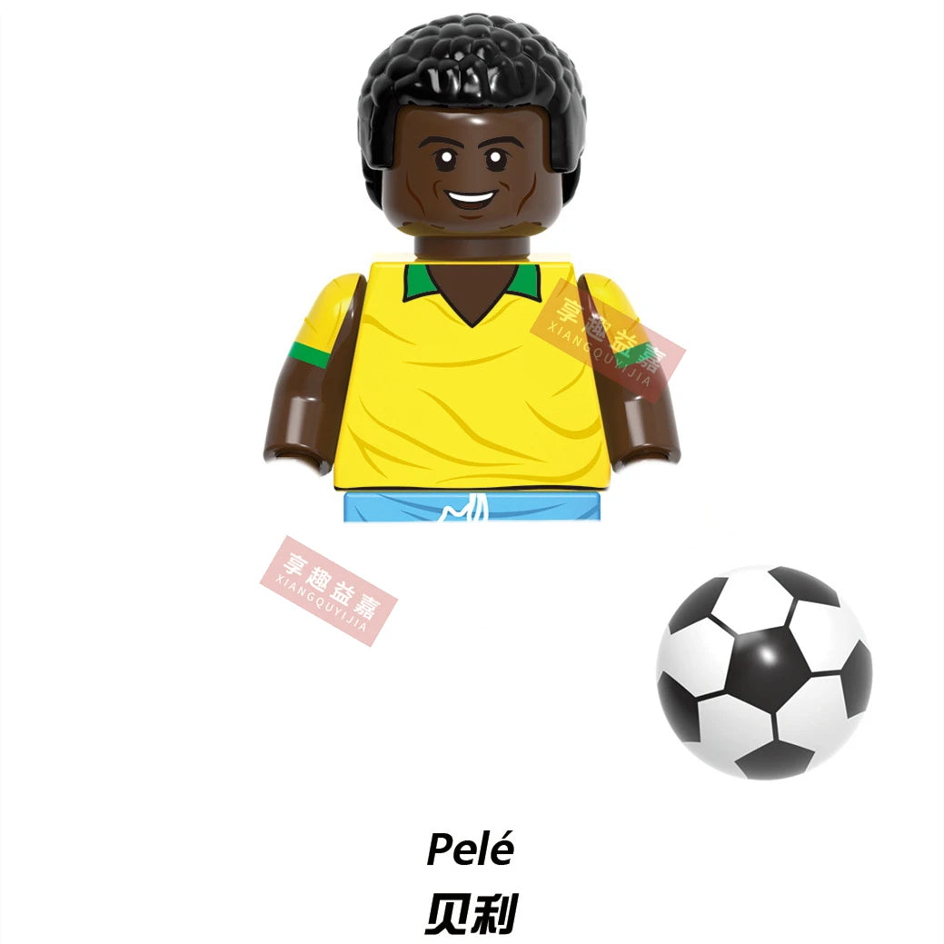 2026 NEW World Famous Football Players Figurine Messi Ronaldo Neymar Lewandowski Mini Action Building Block Model Toy Kids Gifts