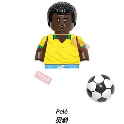 2026 NEW World Famous Football Players Figurine Messi Ronaldo Neymar Lewandowski Mini Action Building Block Model Toy Kids Gifts
