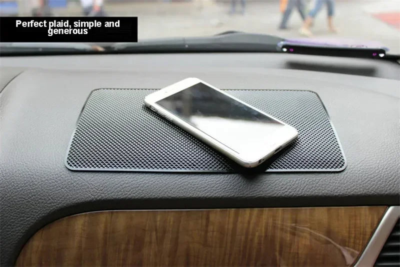 Car Dashboard Sticky Anti Slip PVC Mat Auto Non Slip Sticky Gel Pad For iPhone 15 14 13 12 11 Samsung Phone Sunglasses Holder