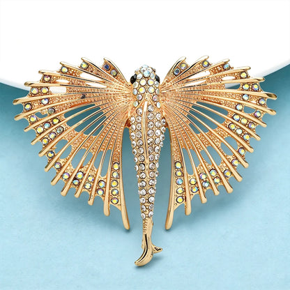 Wuli&baby Alloy Flying Fish Brooches For Women Unisex Lovely Rhinestone Water Animal Party Casual Brooch Pins Gifts