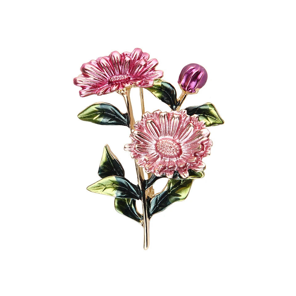 Trendy Red Maple Leaf Metal Brooches For Women Men Crystal Plant Brooch Party Birthday Winter Jewelry