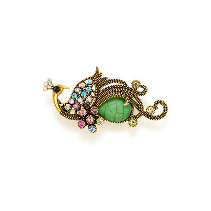 Rhinestone Peacock Brooch for Women Unisex Animal Pins Party Backpack Gifts Jewelry Accessories
