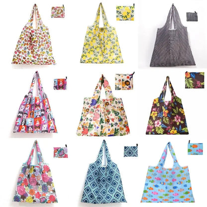 Multiple Styles Large Capacity Folding Shopping Bag Lightweight Washable Recycle Tote Bag Eco-Friendly Portable Storage Bag