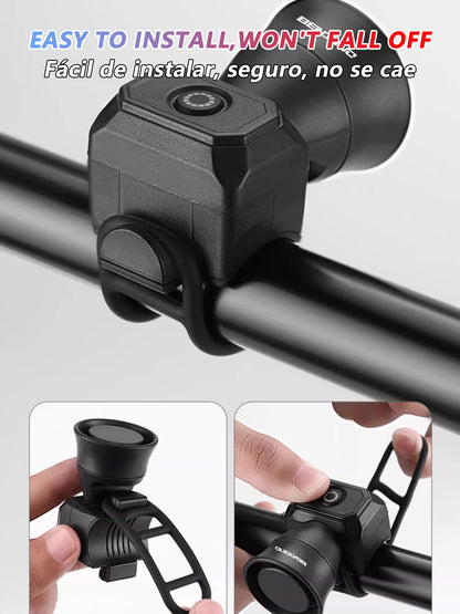 5 Modes Bicycle Horn Mountain Bike Mini Battery Waterproof Electronic Bike Bell Riding Equipment Children's Scooter Accessories