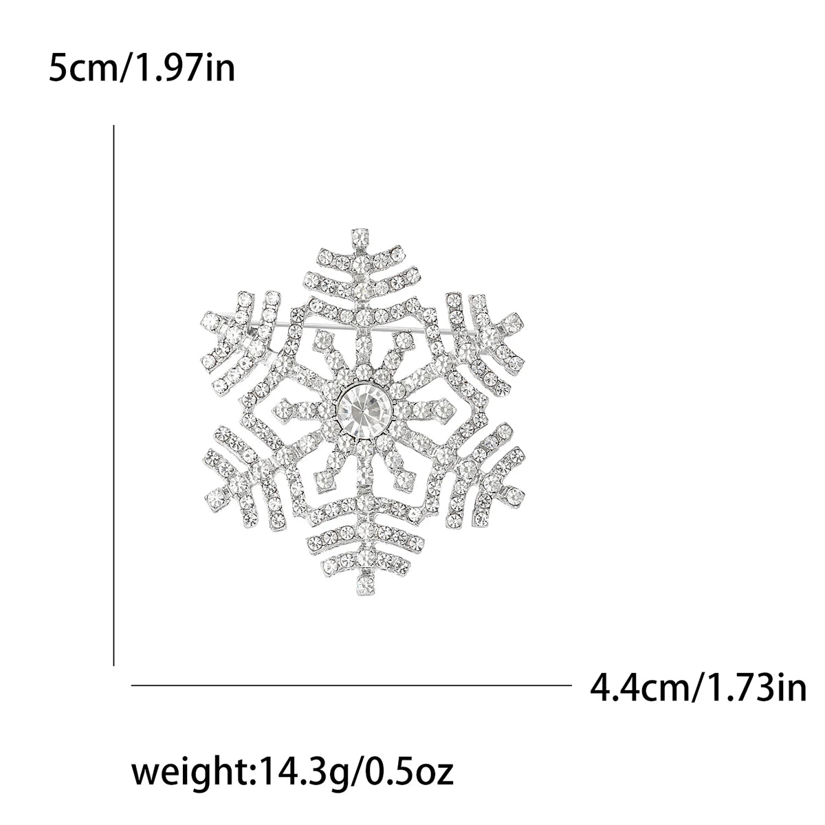 Christmas Rhinestone Snowflake Brooches for Women Unisex Pearl Flower Pins Office Party Friend Gifts Jewelry Accessories
