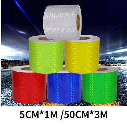 Solid Color Reflective Stickers Personality Waterproof Car Class Modification Warning Signs Highlighting Safety Reflective Strip