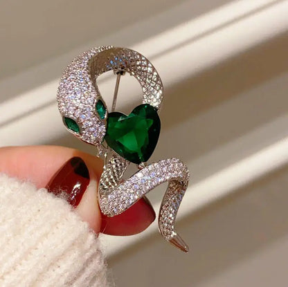 Clearance Price Snake Shape Brooches for Women Men Rhinestone Crystal Lapel Pin Clearance Sale