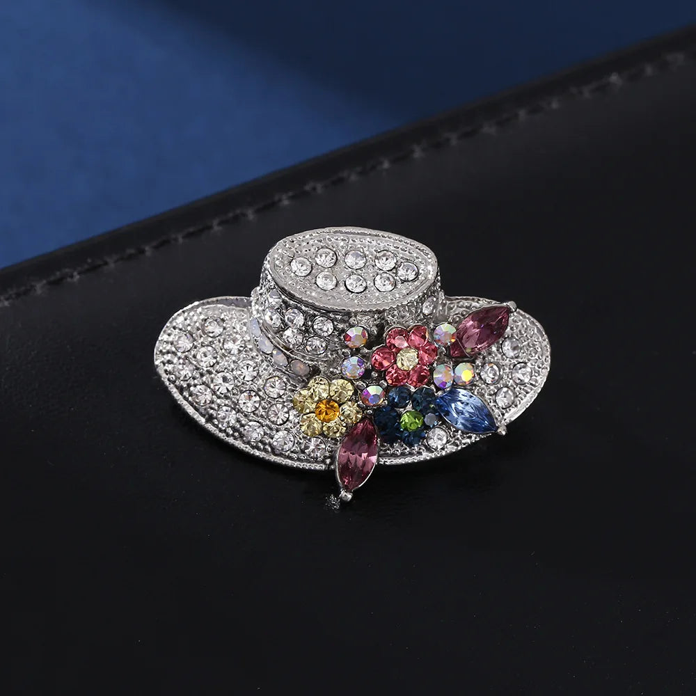 Sun Flower Brooch Pins Crystal Snail Metal Badge 2 Colors Jewelry Accessory For Suit and Dress