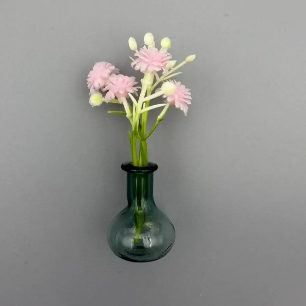 Flower Arrangement 3D Magnetic Vase Sticker Exquisite Decorative Magnetic Glass Vases With Flower Mini Vase Magnets Home