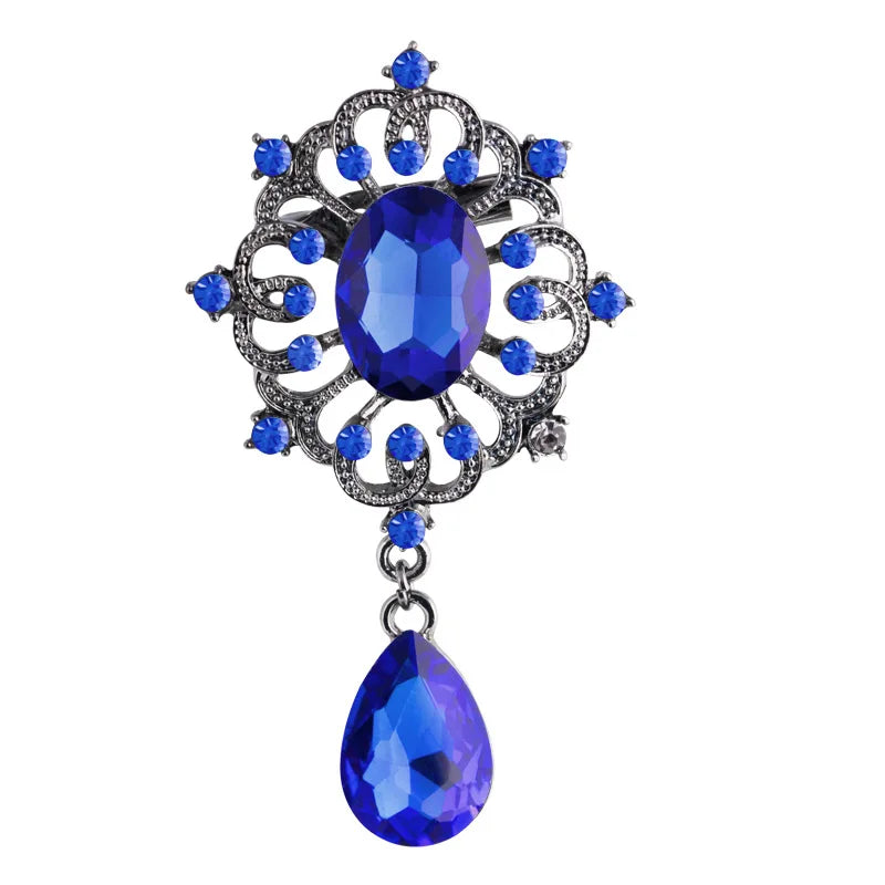 High fashion pins court vintage crystal brooch fashion pendant wedding women's brooch pin jewelry gifts