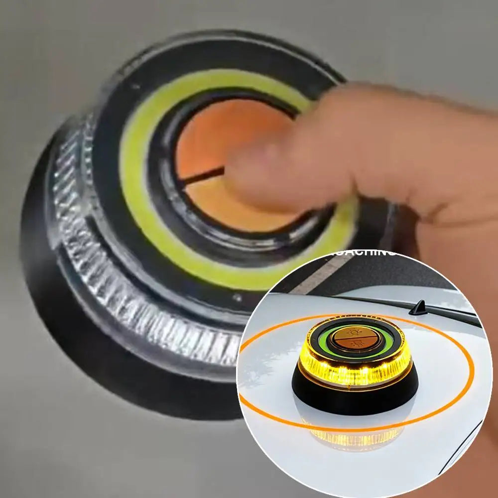 Universal V16 Car Warning Light LED Flashlight Emergency Light Yellow Light Traffic Strong Magnetic Induction for Vehicles