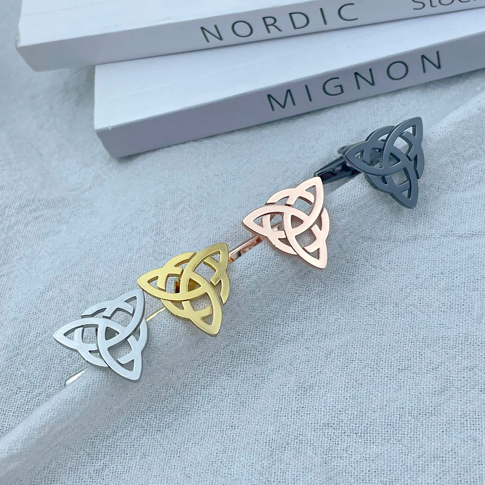 Men's Cufflinks Triangular Cuff Links Silvery Suit Shirt Cufflink for Men Stainless Steel Jewelry Accessories Retro Party Gifts