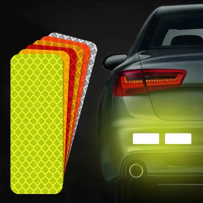5pcs/set Car Bumper Reflective Safety Strip Stickers Car Reflective Sticker Reflective Warning Safety Tape