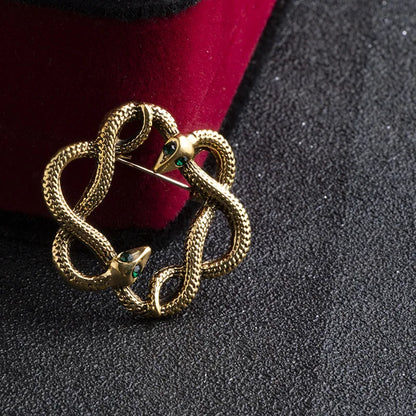 SKEDS Women Men Fashion Exquisite Colorful Rhinestone Snake Brooch Pin Elegant Lady Crystal Shining Animal Badges Corsages