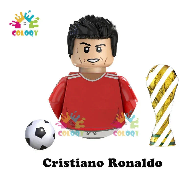 Kids Toys Football Stars Building Blocks Sport Player Mini Action Figures Toys For Boys Christmas Gifts
