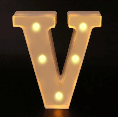Alphabet LED Night Lights Luminous Number Letter Lamp 16cm Letter Light for Home Wedding Birthday Christmas Party Decoration