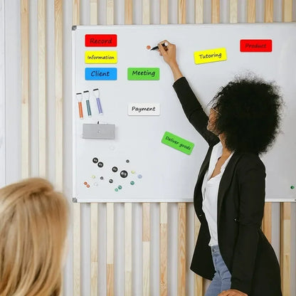 Magnetic Label Stickers Reusable Dry Erase Shelf Tag Stickers DIY Identification Classify Stickers for Stationery Office Storage