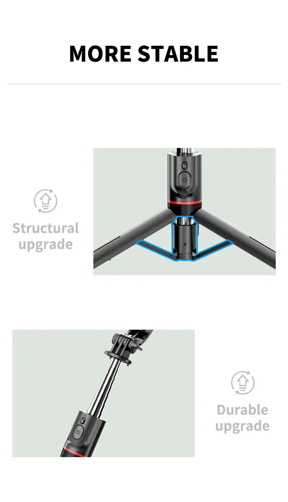 Wireless Selfie Stick for Smartphone 44 Inch Tripod with Bluetooth Remote Foldable Stand for Vlog Shooting Record