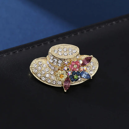 Sun Flower Brooch Pins Crystal Snail Metal Badge 2 Colors Jewelry Accessory For Suit and Dress