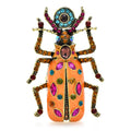 Wuli&baby Big Enamel Beetle Brooches For Women Unisex 4-color Rhinestone Lovely Insects Party Office Brooch Pins Gifts