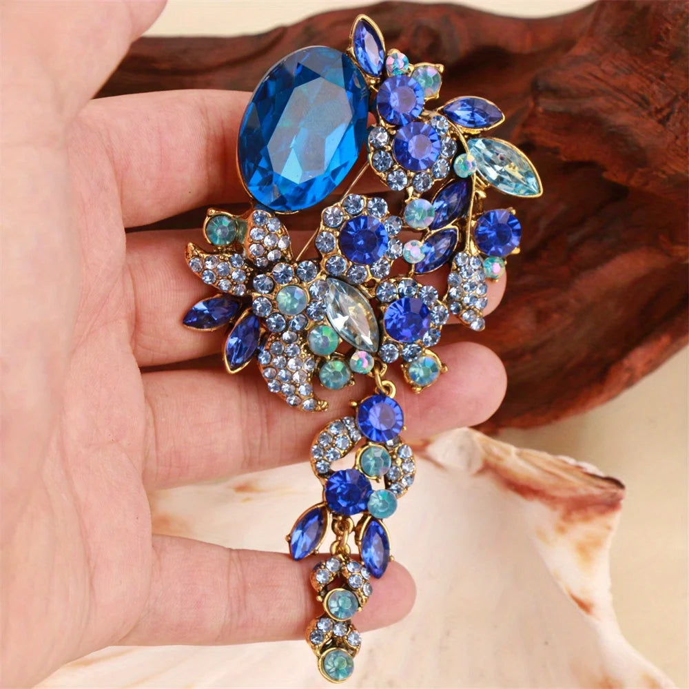 Baroque Luxury Tassel Flower Design Men's Women's Brooch Pin，Jewelry Accessories Wedding Holiday Party Couple Surprise Gift