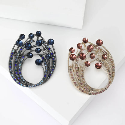 Rhinestone Flower Brooches for Women Alloy Palace Style Pins Event Party Backpack Decoration Clothes Accessories