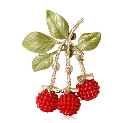 Beaut&Berry Enamel Blackberry Brooches for Women Unisex Fruit Plant Pins Casual Party Accessories New Gifts Friends Decoration