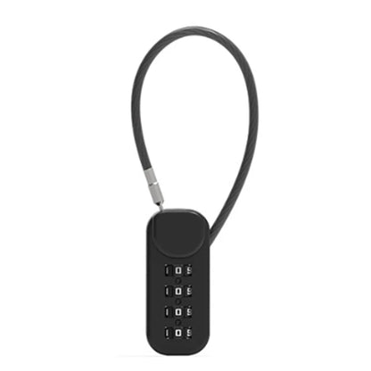 Portable Zinc alloy 4 Digit Password Lock Wire Rope Anti-theft Backpack Zipper Lock Padlock Luggage Combination Lock Travel