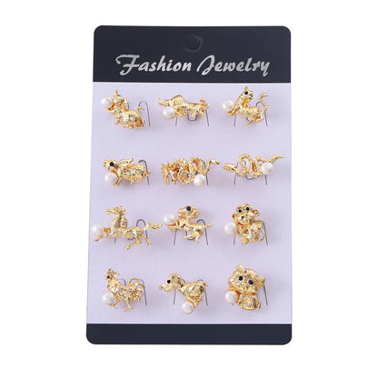 12Pcs/Set Fashion Simple Pearl Flower Brooches Alloy Rhinestone Muslim Bouquet Pin for Women Bridal Shower Party Dress Clothes