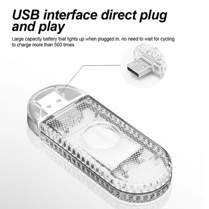 LED Car Mini Touch Light USB Charging Portable Auto Roof Ceiling Reading Night  Lamp Wireless Car Decoration Ambinet Light