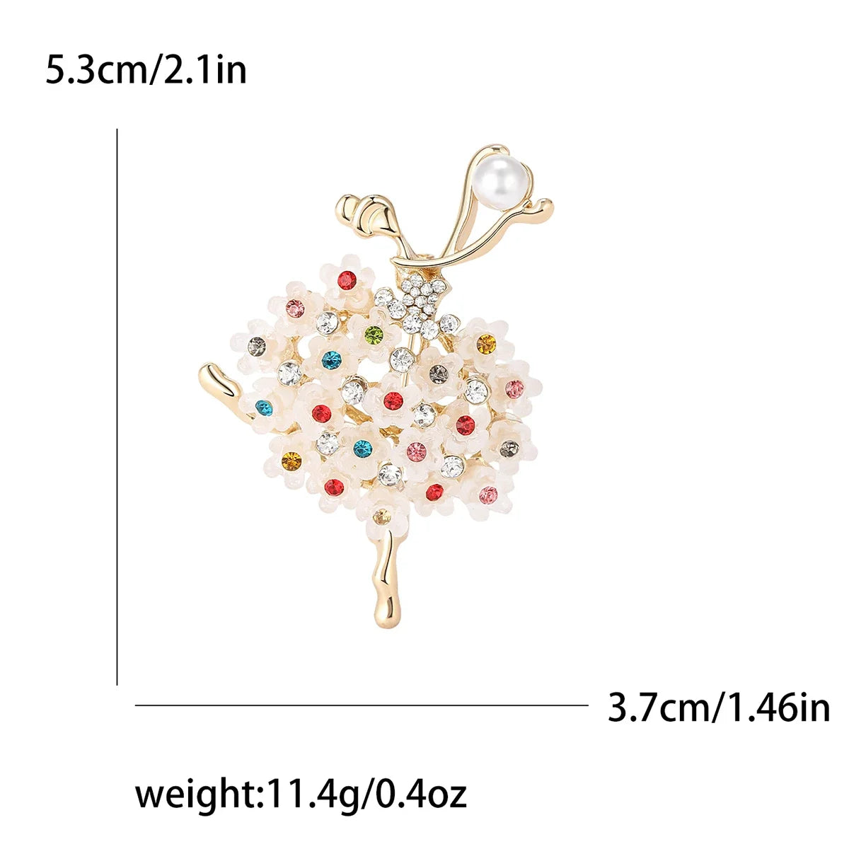 Rhinestone Ballerina Brooches for Women Acrylic Elf Pins Pearl Girls Accessories Office Party Friend Gifts
