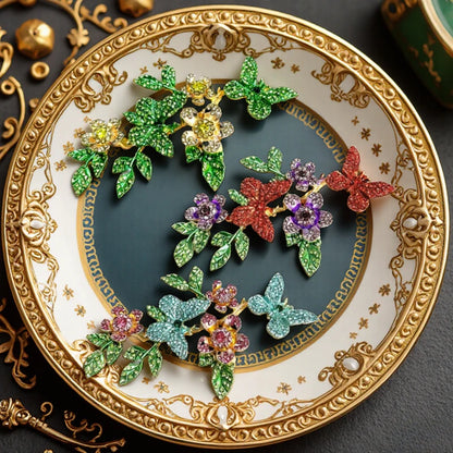 Baroque Luxury Butterfly Flower Design Brooch for Men and Women, Jewelry Accessories, Wedding, Holiday, and Party Gift