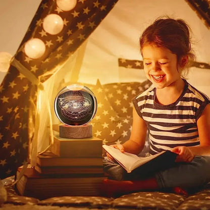 System Galaxy Table Lamp Glowing Moon Sphere For Bedroom Decoration Gift
