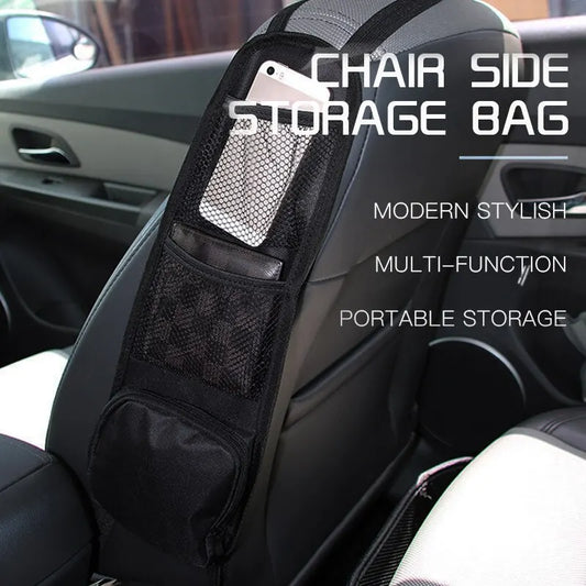 Multifunctional Zipper Storage Bag Car Side Storage Bag with Mesh Pocket for Things Holder Suitable for Cars
