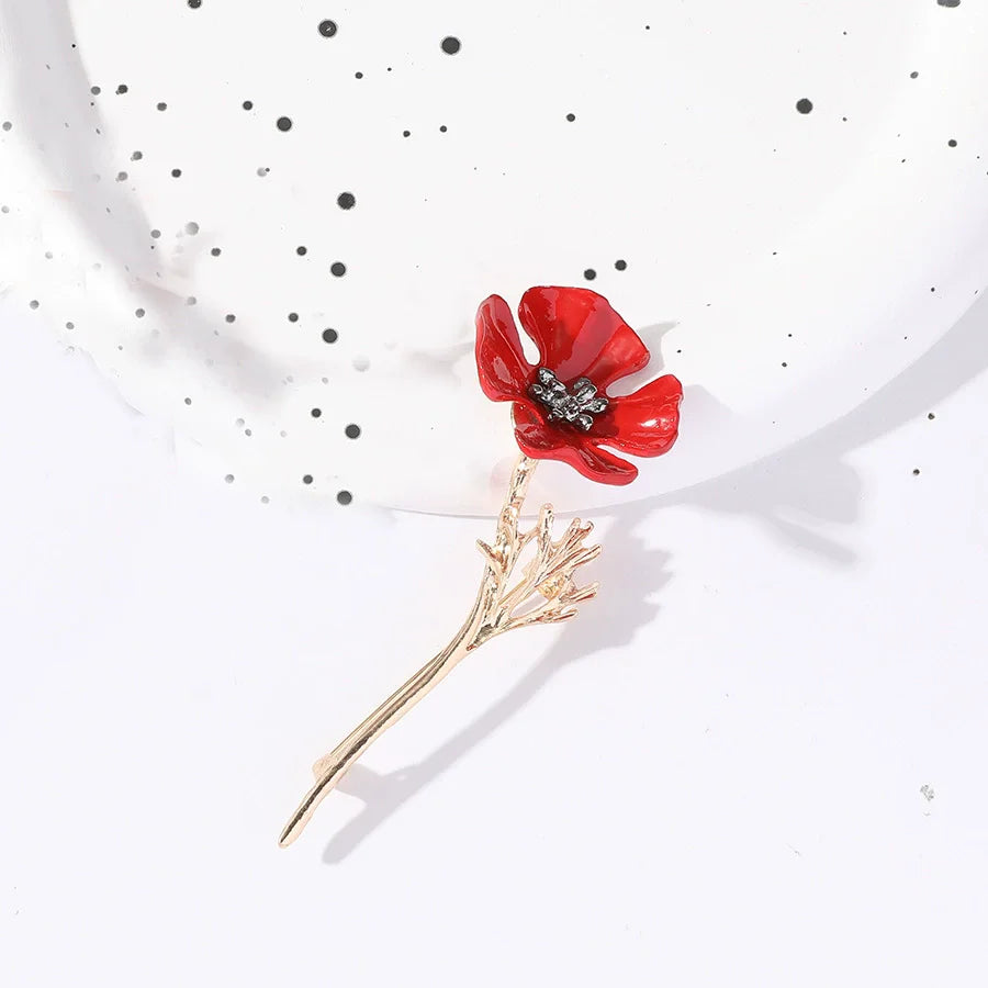 1Pc Fashion Flower Brooch for Women Men Flower Plant Brooches Pins Inlaid Zircon Jewelry Trendy Accessories Party Gift 2025