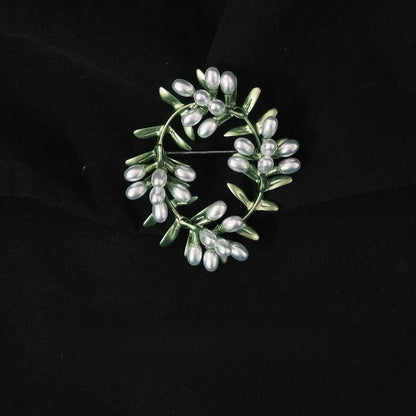 Elegant and Beautiful Green Vine Flower Design Men's and Women's BroochPins，JewelryAccessories, WeddingHolidayPartyCouples Gifts