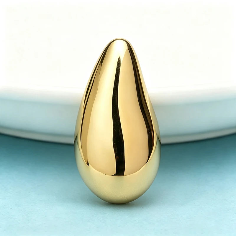 Wuli&baby Alloy Water-drop Brooches For Women Men 2-color Minimalist Style Geometric Office Causal Brooch Pins Gifts