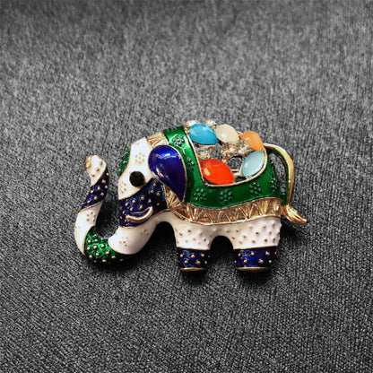 Exquisite and Elegant Elephant Animal Design Men's and Women's Brooch Pins，JewelryAccessories，Wedding Holiday Party Couple Gifts