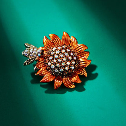 SHMIK High-end Women Girls Fashion Elegant Crystal Daisy Brooch Badges Fashion Exquistie Lady Wedding Party Pin Jewelry Buckles